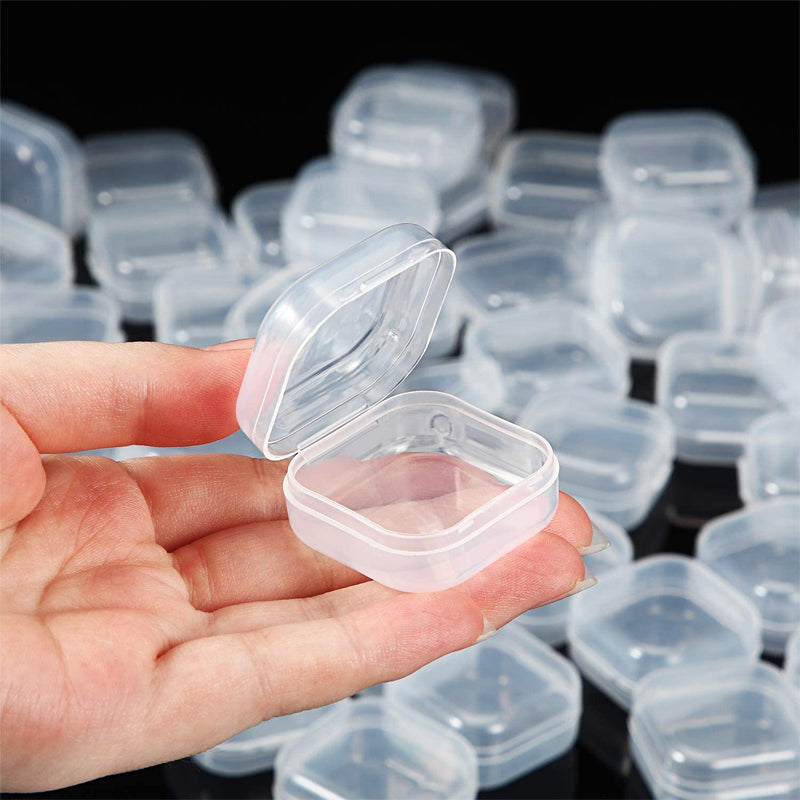 Anyhouz Jewelry Storage Containers Box 100pcs Transparen Organizer
