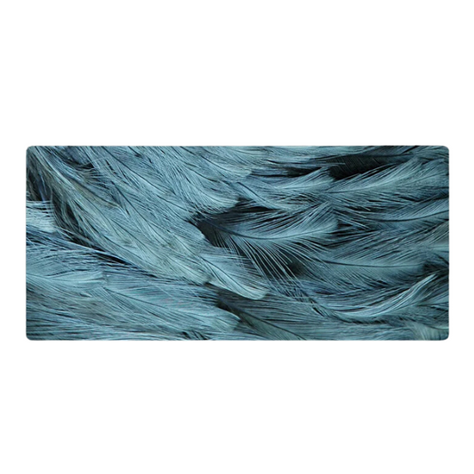 Anymob Mouse Pad Mint Blue 300X700X2MM Feather Art Rubber Pad