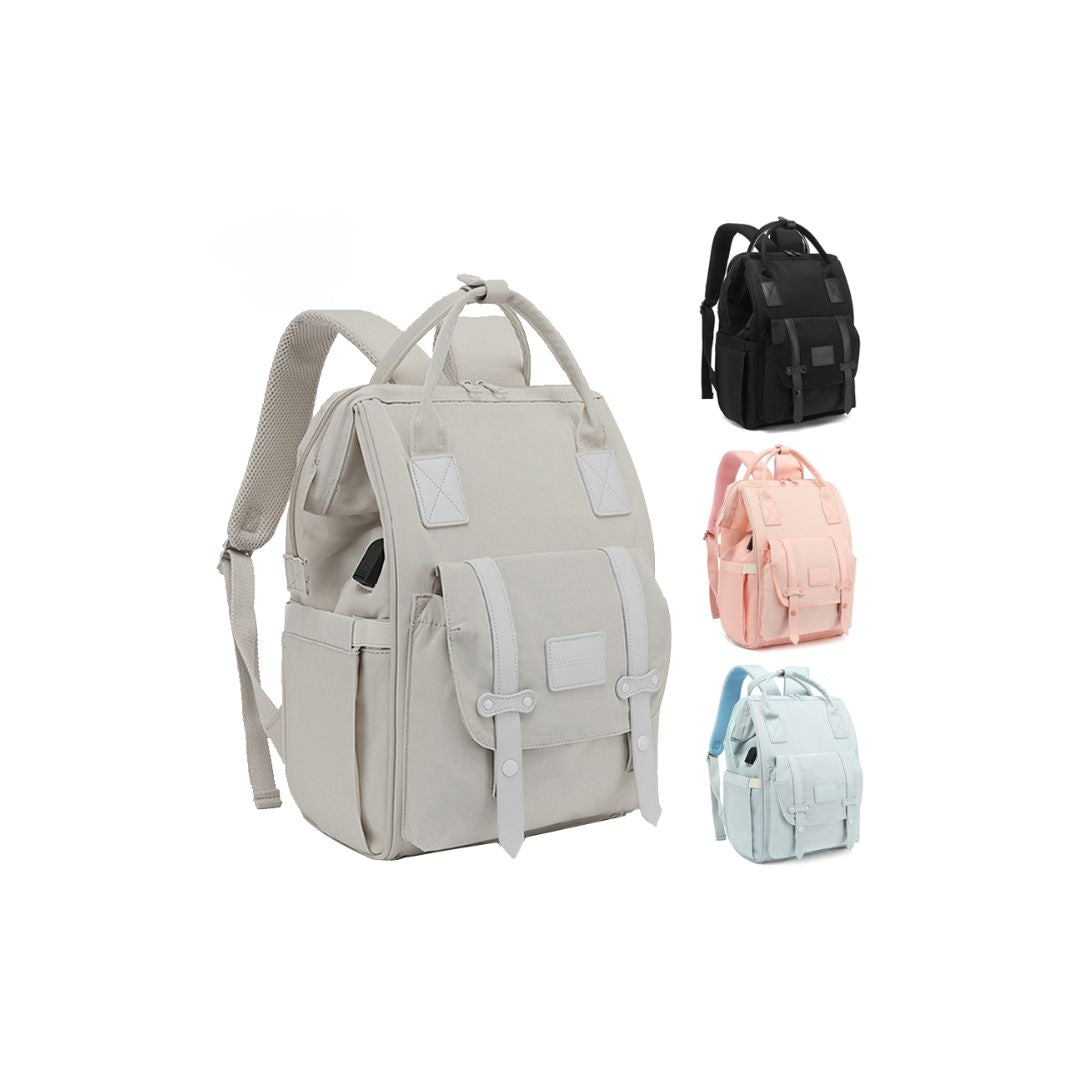 Anymom Mommy Diaper Bag Grey Backpack with USB Port