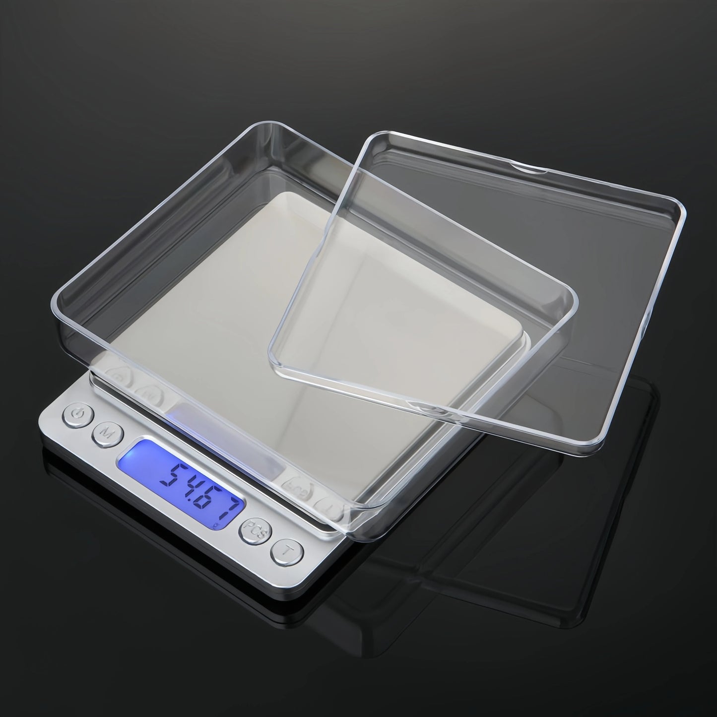 Anygleam Silver Electronic Food Weighing Scale 1Kg Digital Display