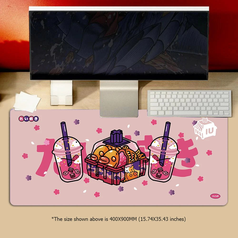 Anymob Mouse Pad Pink 350X600X2MM Milk Tea Game Pad Desk Mat