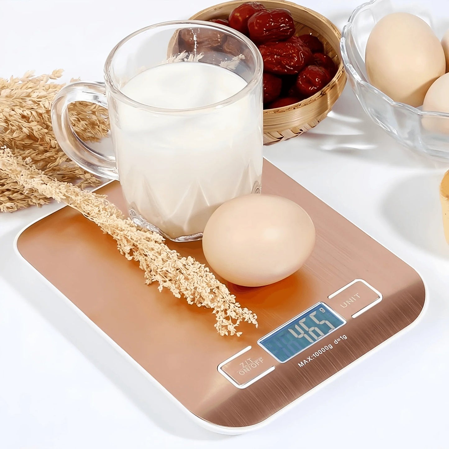 Anygleam Golden Stainless Home Kitchen Scale 5Kg Digital Display