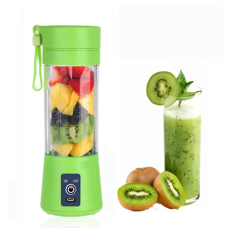 Anymob Mini Juicer Green 380ml USB Portable Blender Bottle Squeezer Extractor Machine