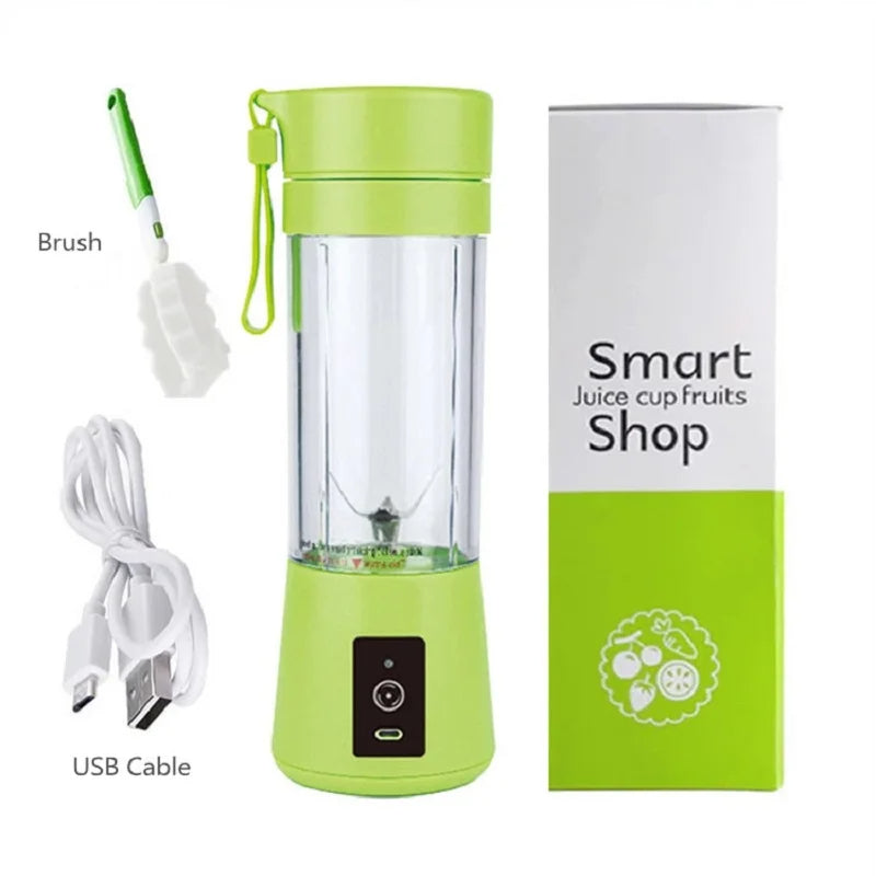 Anymob Mini Juicer Green 380ml USB Portable Blender Bottle Squeezer Extractor Machine