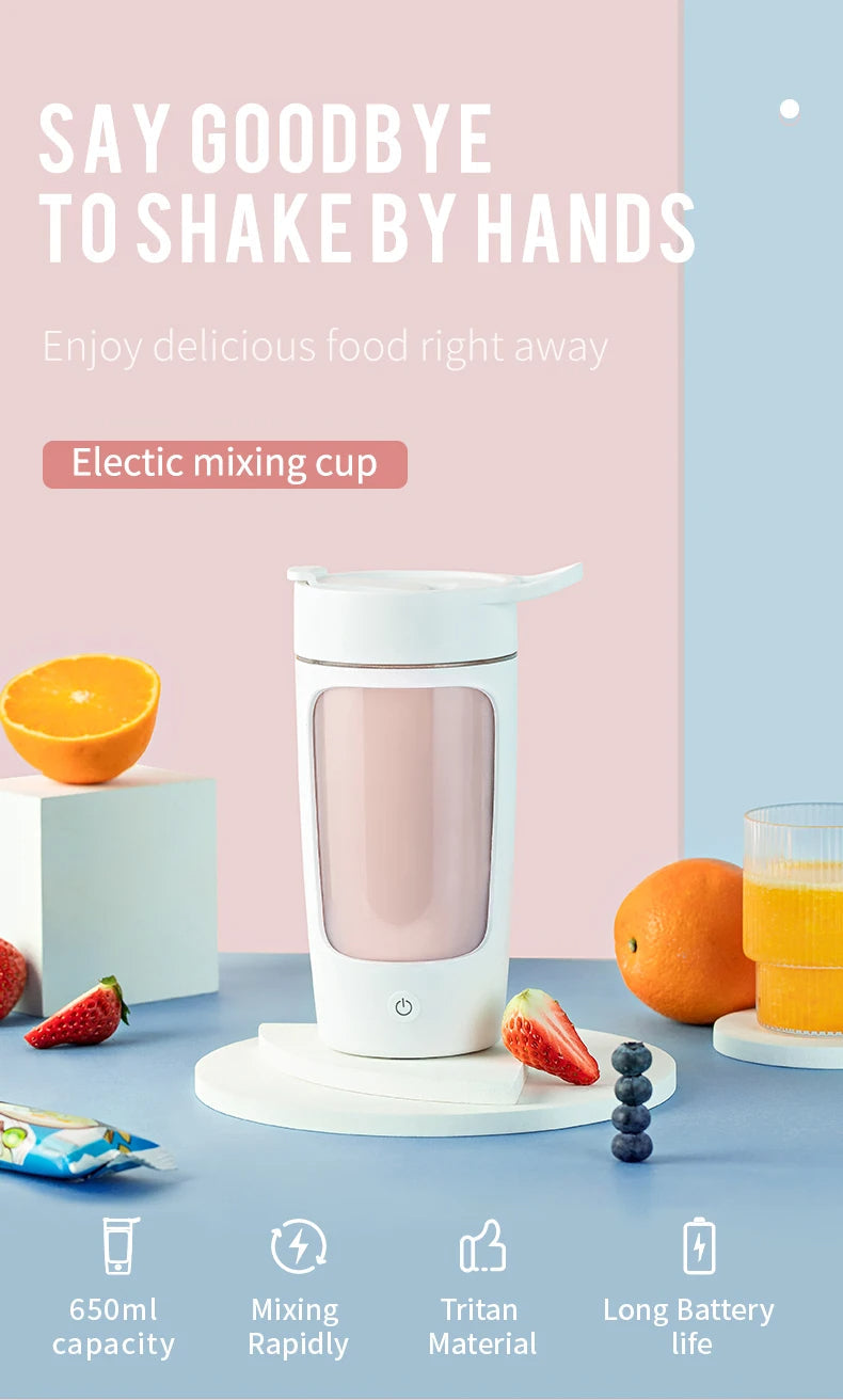 Anymob Mini Juicer White 650ml Rechargeable Tumbler Blender