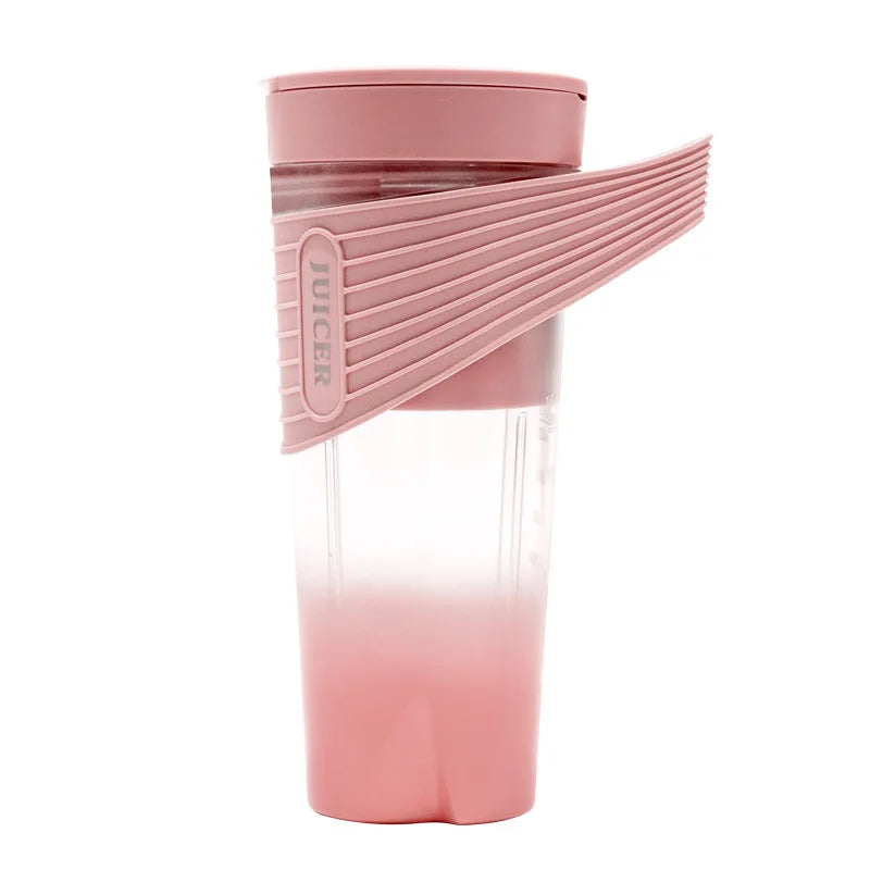 Anymob Mini Juicer Pink 460ml Rechargeable Blender With Straw