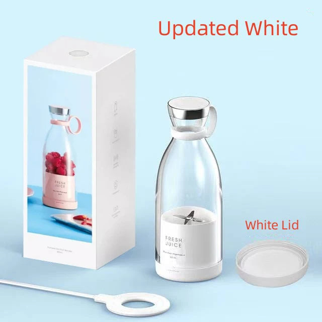 Anymob Mini Juicer White With Lid 350ml Rechargeable Blender