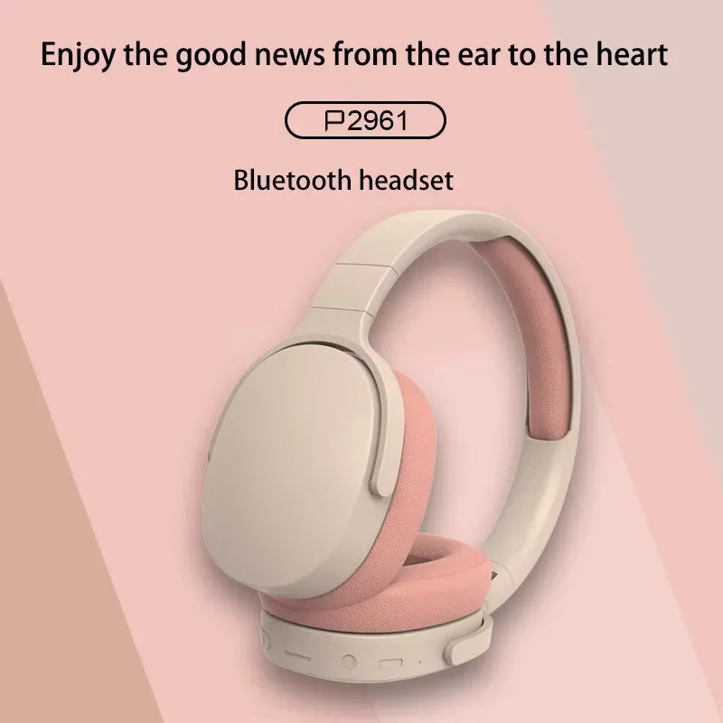 Anymob Headphone Pink Bluetooth P2961 9D Stereo Music Headset