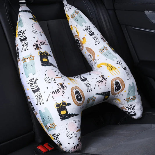 Anypack Car Travel Pillow UShape Cool Animal Pattern Kids Cushion Seat