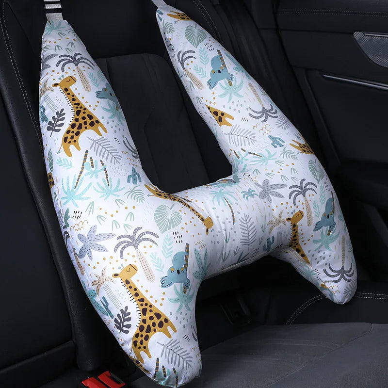 Anypack Car Travel Pillow UShape Giraffe Pattern Kids Cushion Seat