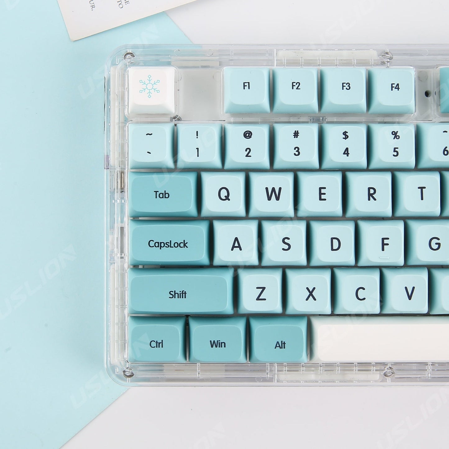 Anymob Keycap Keyboard Ice Blue 126 Japanese keys Mechanical Bag Pack