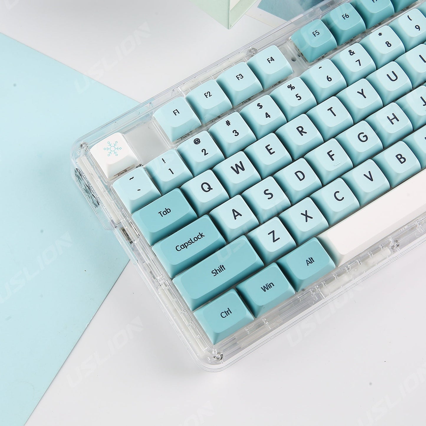 Anymob Keycap Keyboard Ice Blue 126 Japanese keys Mechanical  Box Pack