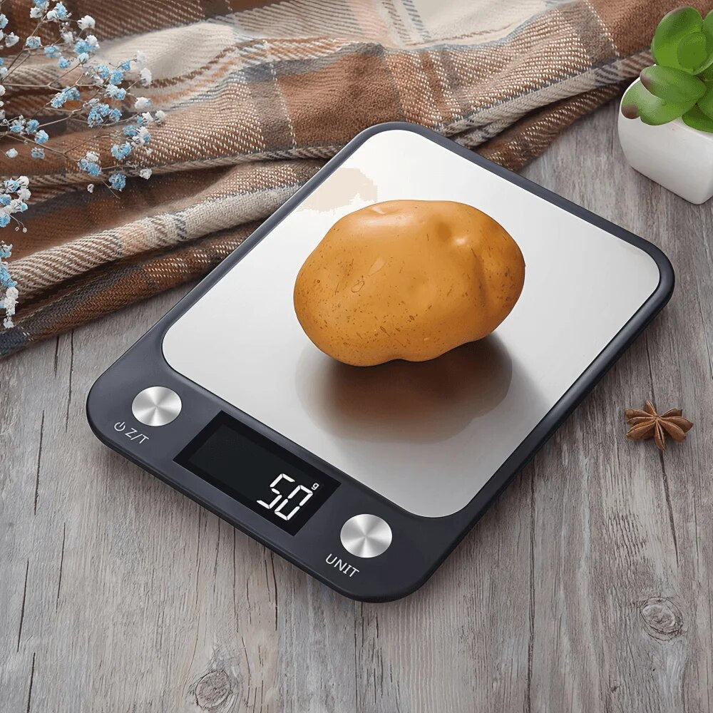 Anygleam Gray Stainless Kitchen Scale 5Kg Digital Display