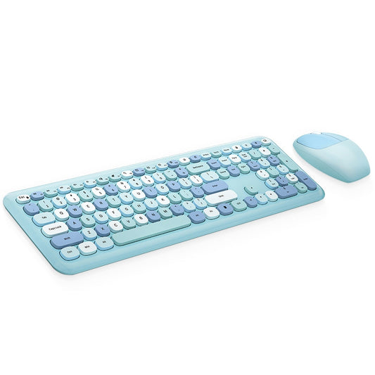 Anymob Bluetooth Keyboard And Mouse Set Blue Soft Touch Keys