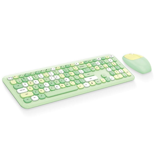 Anymob Bluetooth Keyboard And Mouse Set Green Soft Touch Keys