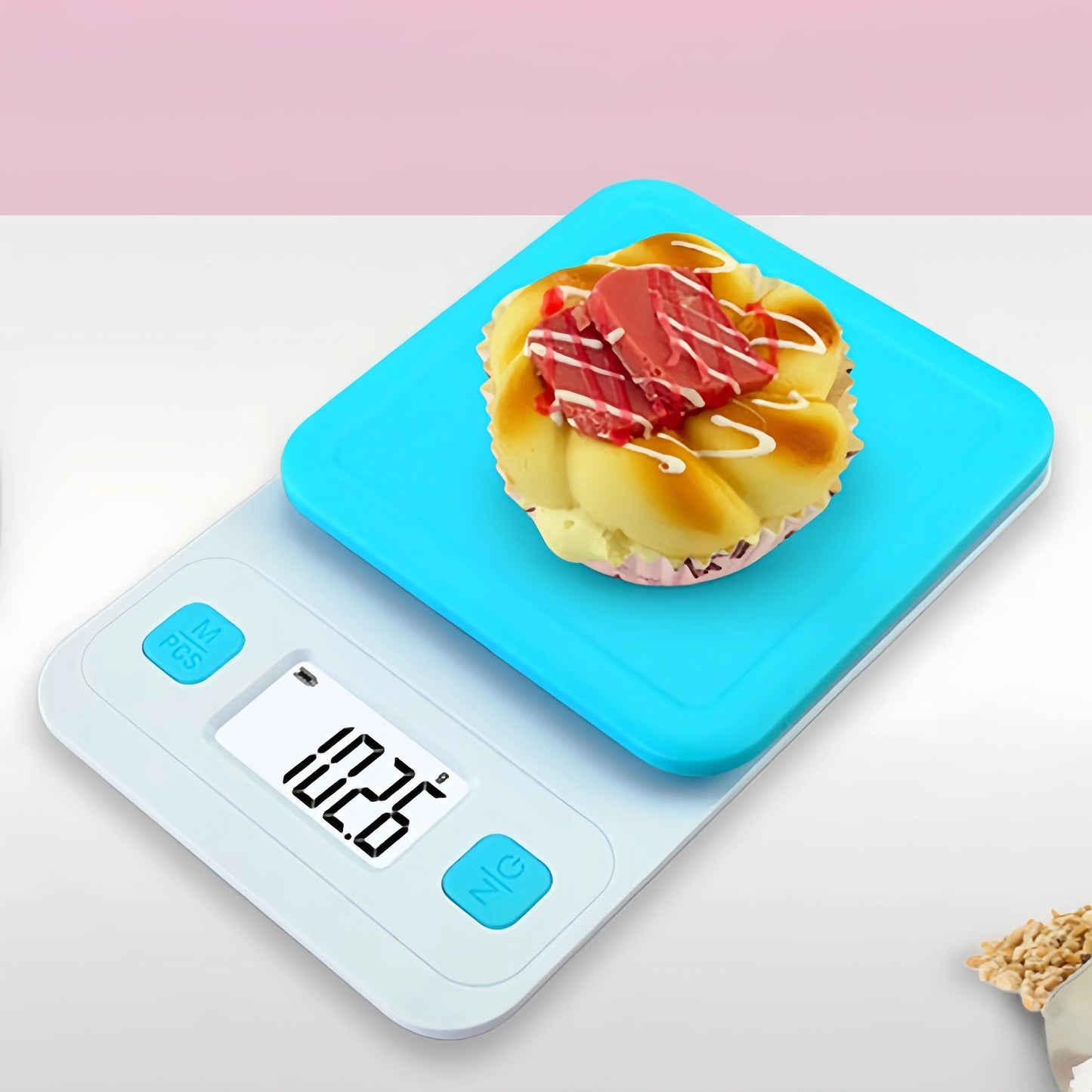 Anygleam Blue Cute Style Kitchen Scale 3Kg Electronic Digital Display