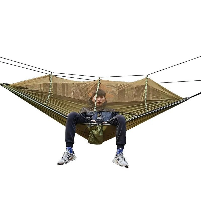 Anypack Camping Swing Chair Army Green Outdoor Mosquito Net Hammock