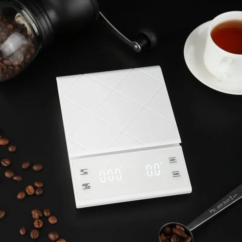 Anygleam White Coffee Weighing Scale 5Kg Digital Display