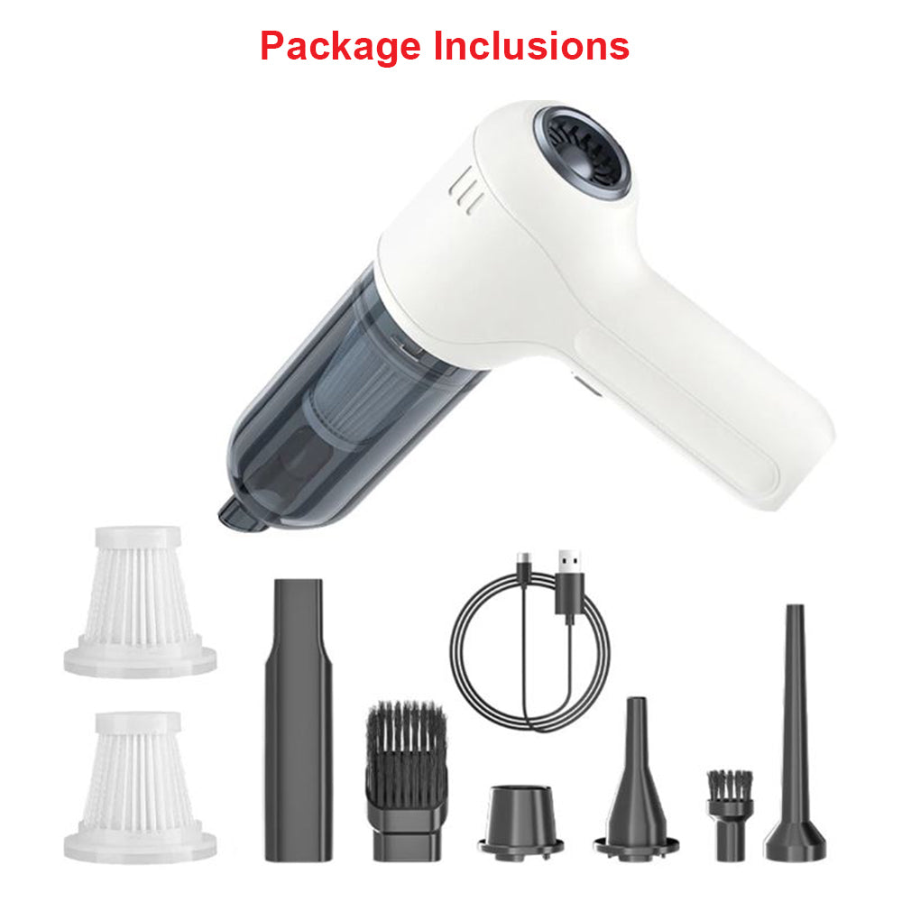 Anymob Vacuum Cleaner White Basic 2 Filters Mini Handheld Portable Blower