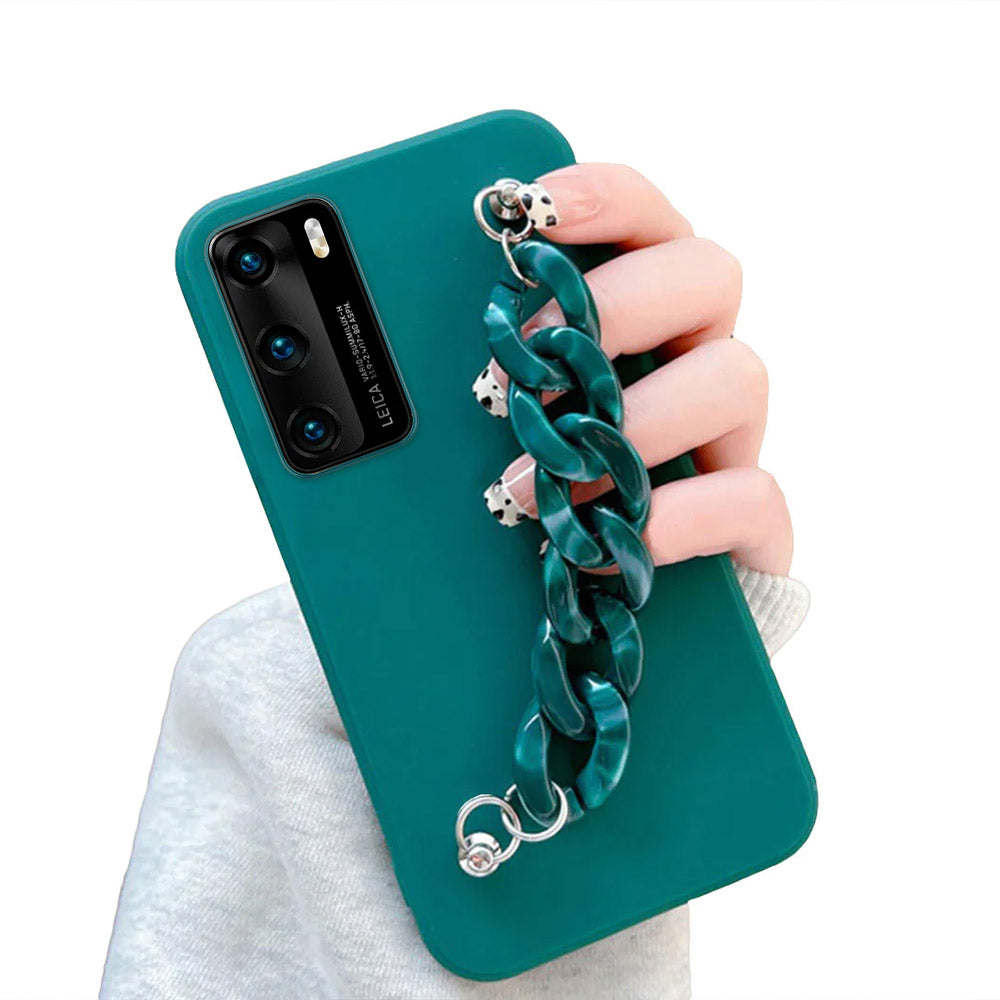 Anymob Huawei Phone Case Blue Green Luxury Marble Bracelet Silicone Cover