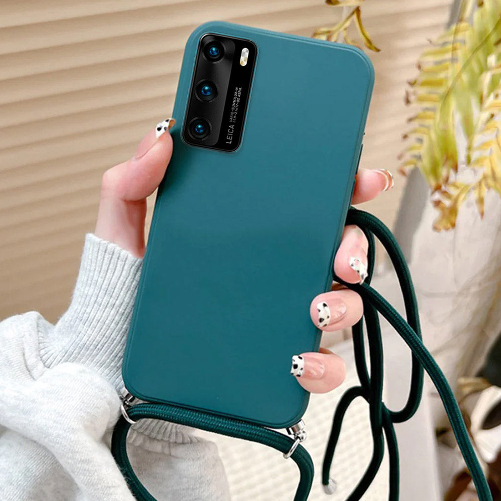 Anymob Huawei Phone Case Forest Green Lanyard Crossbody Cord