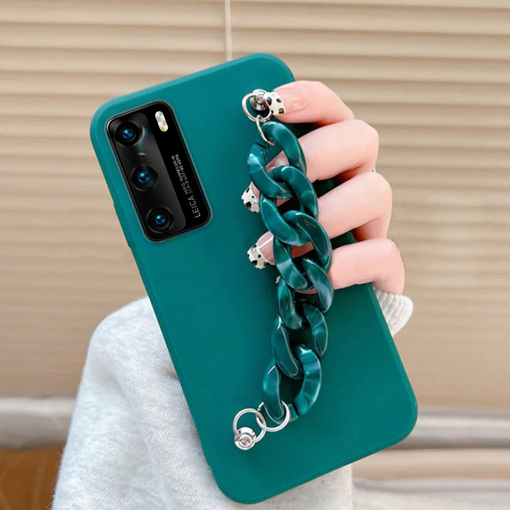 Anymob Huawei Phone Case Blue Green Luxury Marble Bracelet Silicone Cover