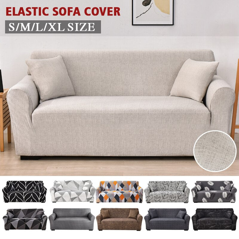 Anyhouz Sofa Cover Black White Geometric Style 4 Seater