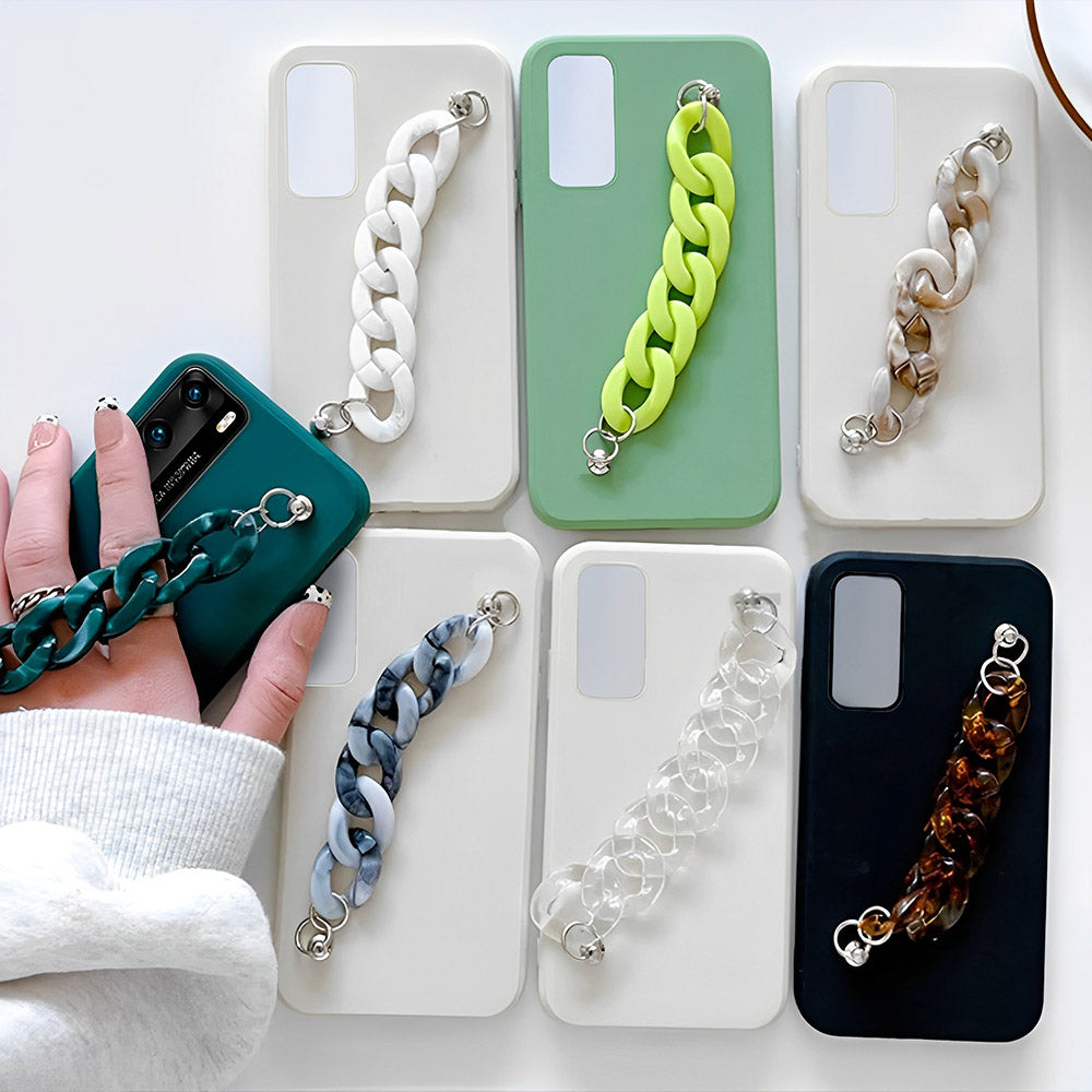 Anymob Huawei Phone Case Green Luxury Marble Bracelet Silicone Cover