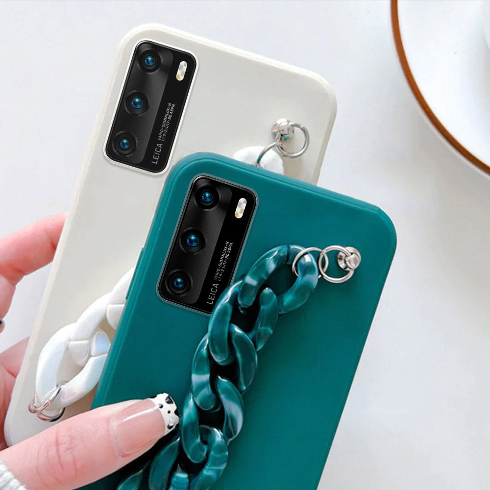 Anymob Huawei Phone Case Blue Green Luxury Marble Bracelet Silicone Cover