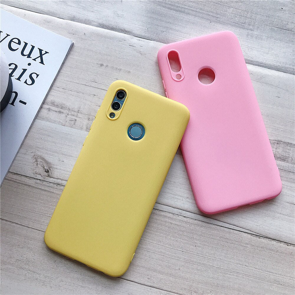 Anymob Huawei Matte Blue Candy Color Mobile Phone Case