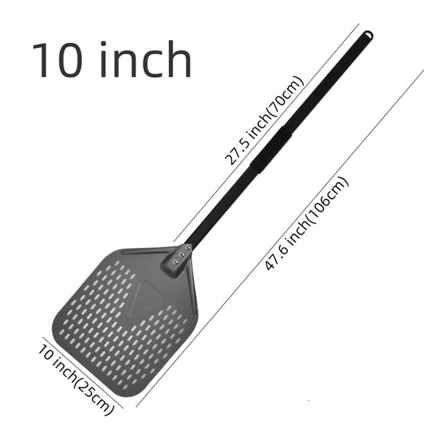 Anygleam Pizza Shovel 25cm X 106cm Dark Grey for Perforated Peel