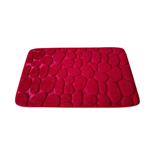 Anyhouz Red Cobblestone Design Non-slip Washable Door Floor Mats 40X60cm