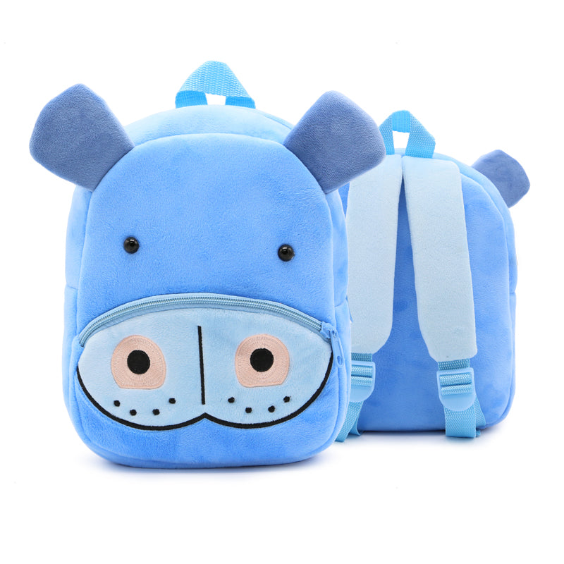 Anykidz 3D Blue Hippo Kids School Backpack
