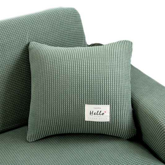 Anyhouz Pillowcase 45X45Cm Cypress Green Polyester Thick Stretchable Cushion For Living Room