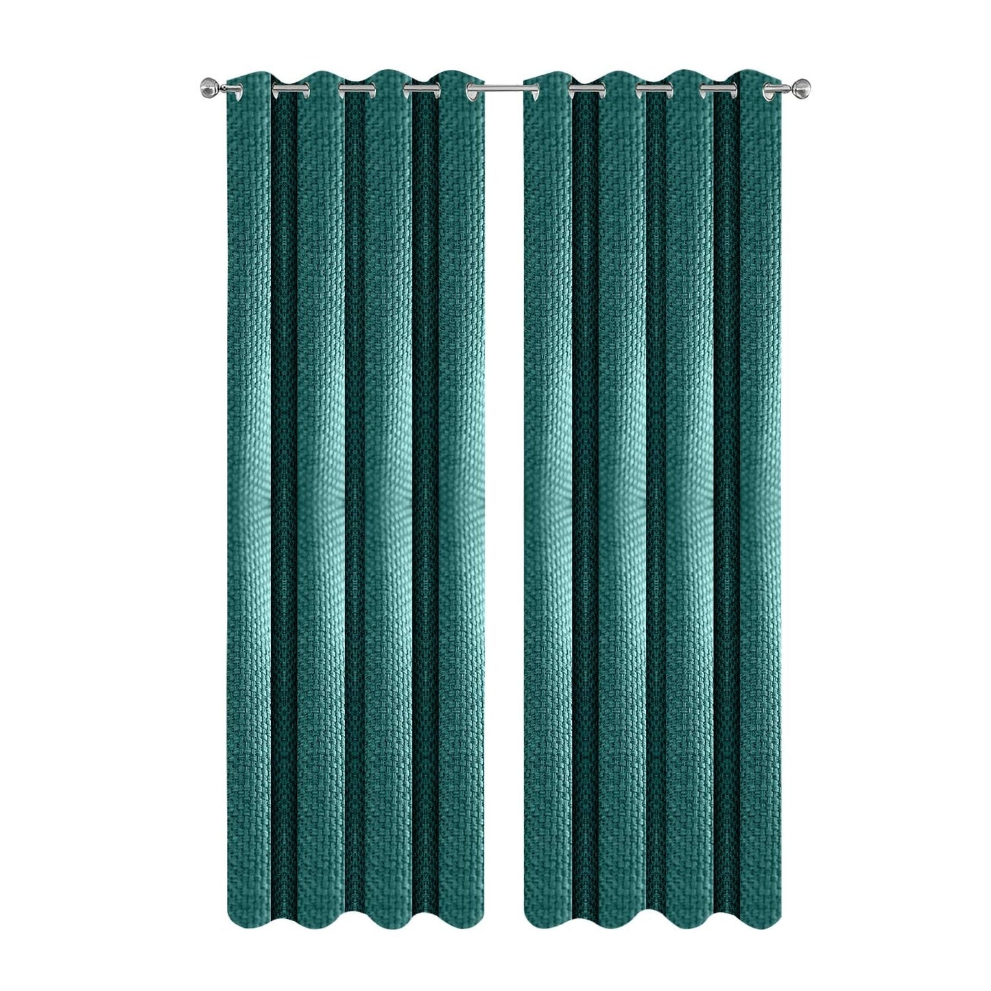 Anyhouz Curtain Green Modern Waffle Plaid for Living Room 100cm