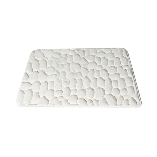 Anyhouz White Cobblestone Design Non-slip Washable Door Floor Mats 40X60cm