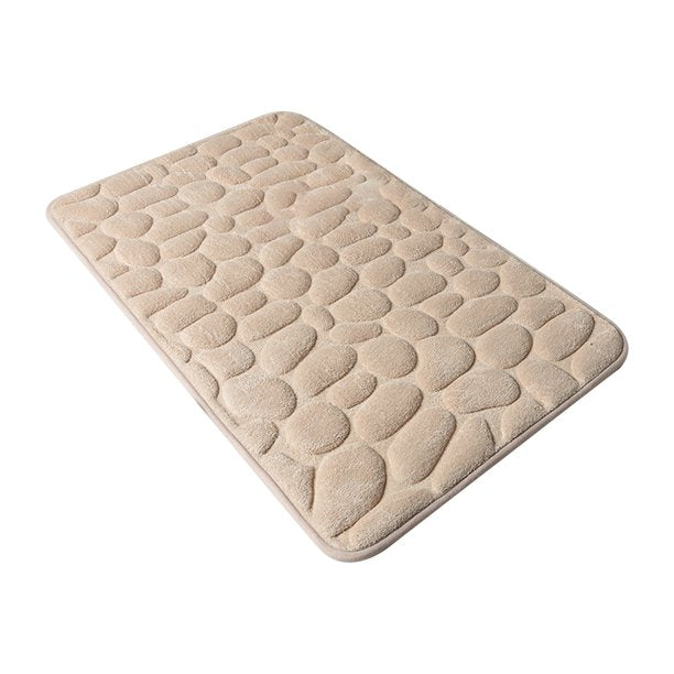 Anyhouz Khaki Cobblestone Design Non-slip Washable Door Floor Mats 40X60cm