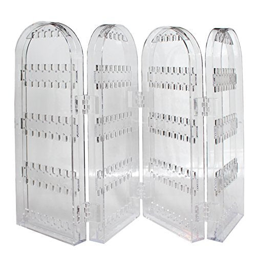 Anyhouz Jewelry Shelf Stand Holder 6 Transparent Fans Panels