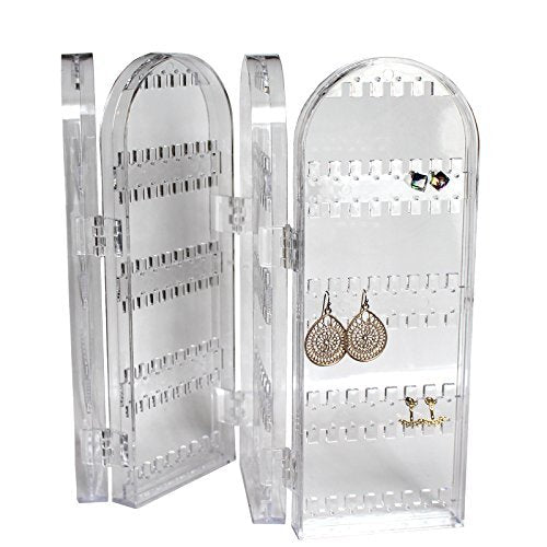 Anyhouz Jewelry Shelf Stand Holder 6 Transparent Fans Panels