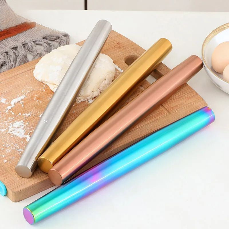 Anygleam New Gold Stainless Steel 1 Pc Stainless Steel Rolling Pin