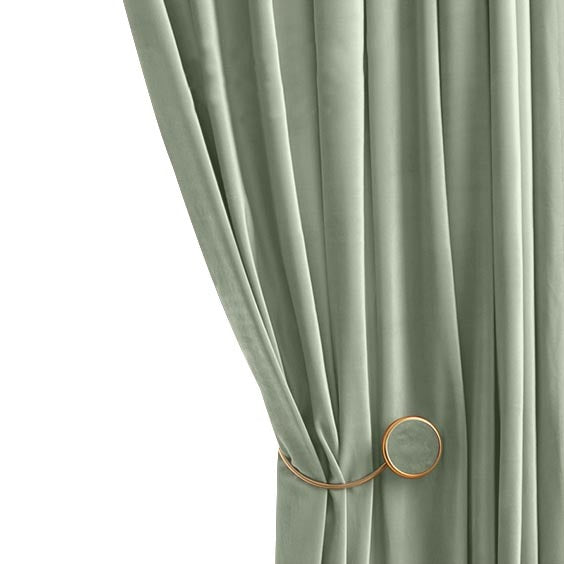 Anyhouz Curtain Green Modern Blackout Curtains for Living Room 100cm