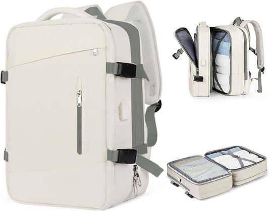 Anypack Backpack White Multifunctional Luggage Large Capacity