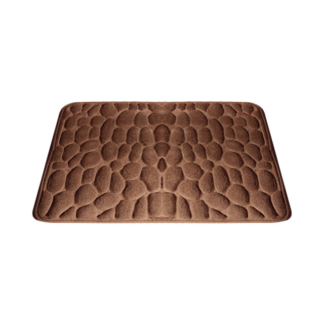 Anyhouz Coffee Cobblestone Design Non-slip Washable Door Floor Mats 50X80cm