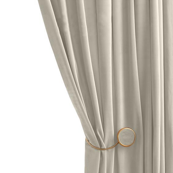 Anyhouz Curtain Beige Blackout Curtains for Living Room 100cm