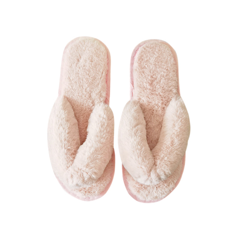 AnyStep Flip Pink Fluffy Indoor Slip On Plush Slipper One Size 5-6