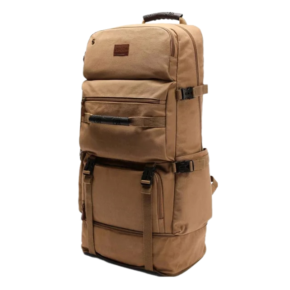 Anypack Backpack Khaki Outdoor Sports Bag 80L Capacity