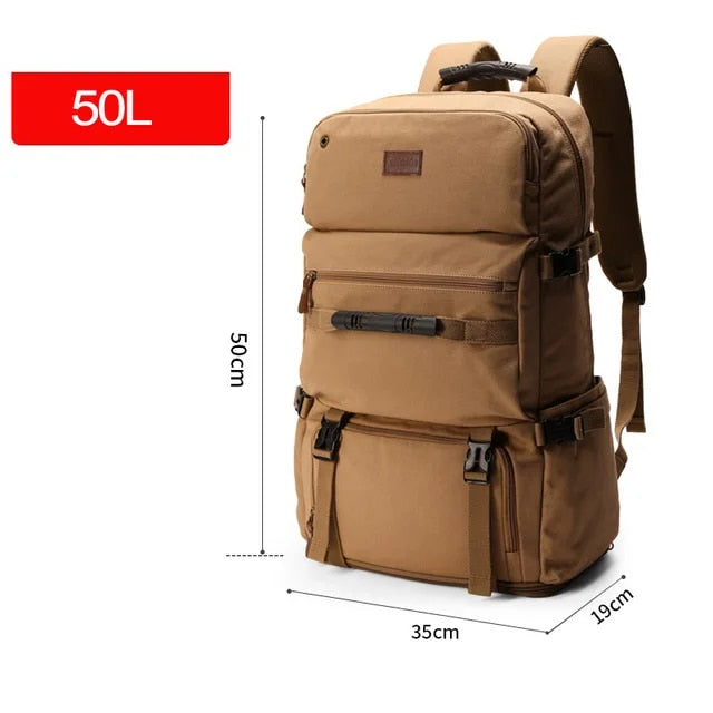 Anypack Backpack Khaki Outdoor Sports Bag 50L Capacity