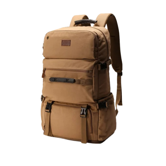 Anypack Backpack Khaki Outdoor Sports Bag 50L Capacity