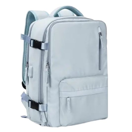Anypack Backpack Light Blue Bag Large Capacity USB Charging