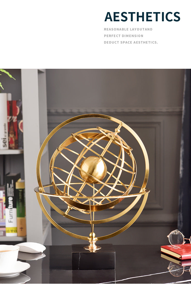 Anyhouz 37.5cm Globe Round Tabletop Home Decor